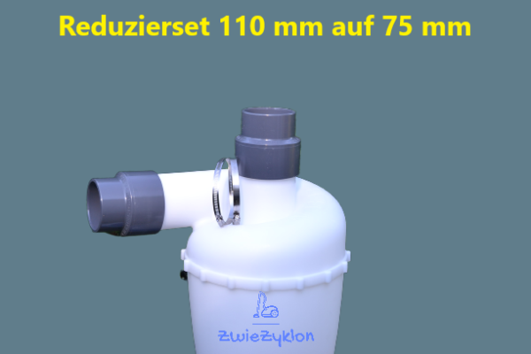 Reduzieradapter 110 mm auf 75 mm (Außen-Ø) für XXL Zyklonabscheider